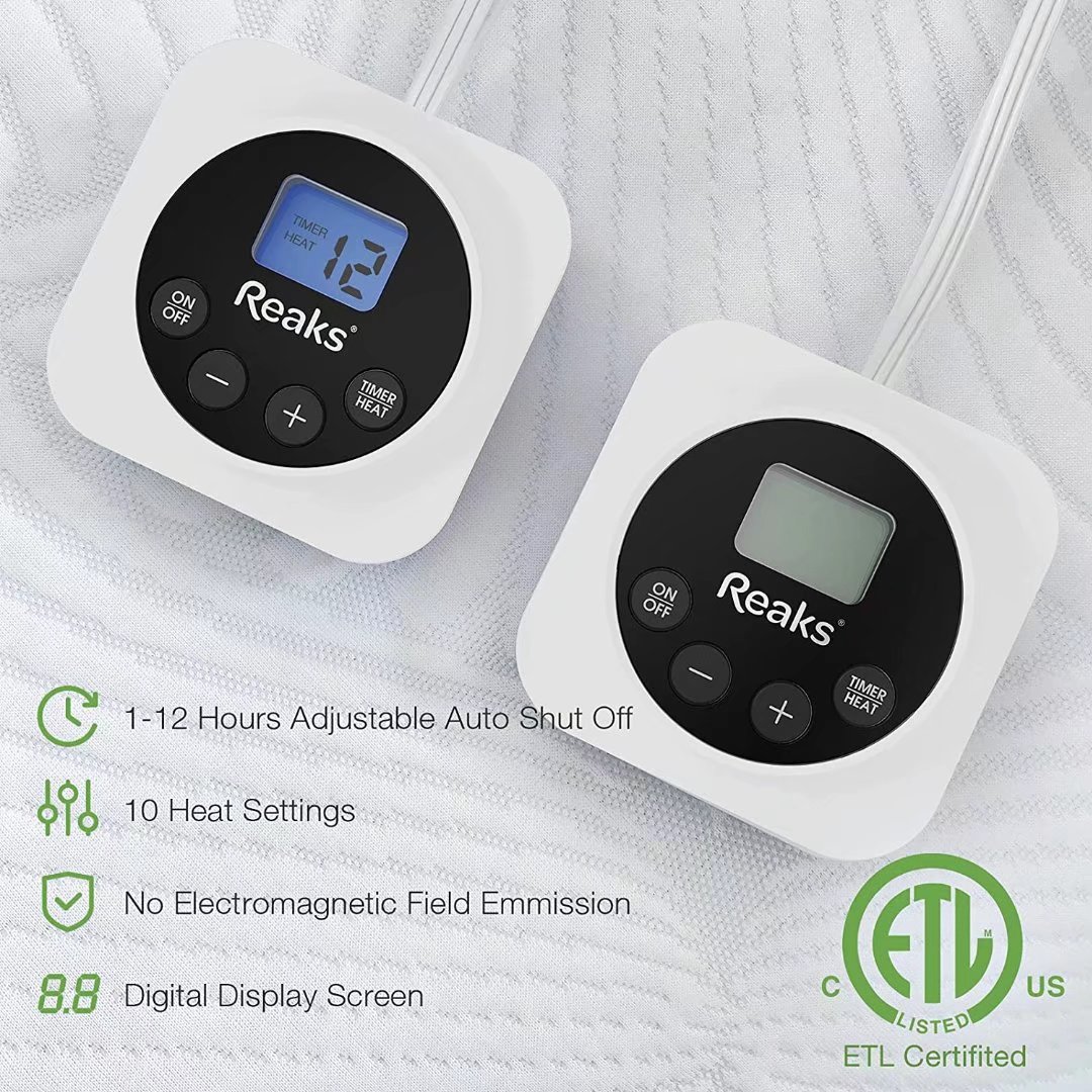 King Size Electric Zoned Heated Mattress Pad Cover Dual Control,Heating  Blanket with Timer,Adjustable 1-12 Hours Auto Shut Off, 10 Heat Settings? -  Walmart.com