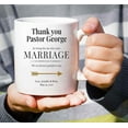 thumbnail image 4 of Humorous Gift Idea Personalized Wedding Officiant, Custom Wedding Officiant, Thank You Wedding Officiant From Bride and Groom, Wedding Souvenir 11 Oz White Ceramic Coffee Mug 282998, 4 of 7