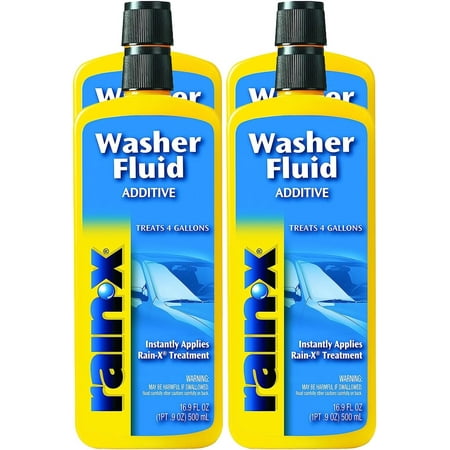 Rain-X Windshield Washer Fluid Additive - Windshield Wiper Fluid and Car Window Cleaner, The Ultimate Clarity for Your Car! - 16.9 fl. oz, 500. ml, 4 Pack