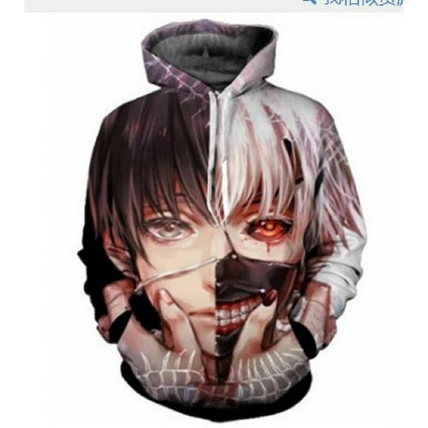 Halloween 3D impreso Tokyo Ghoul Pullover Hoodie hombres mujeres Cosplay disfraz sudadera Jersey chaquetas Tops03SG Deng Xun unisex