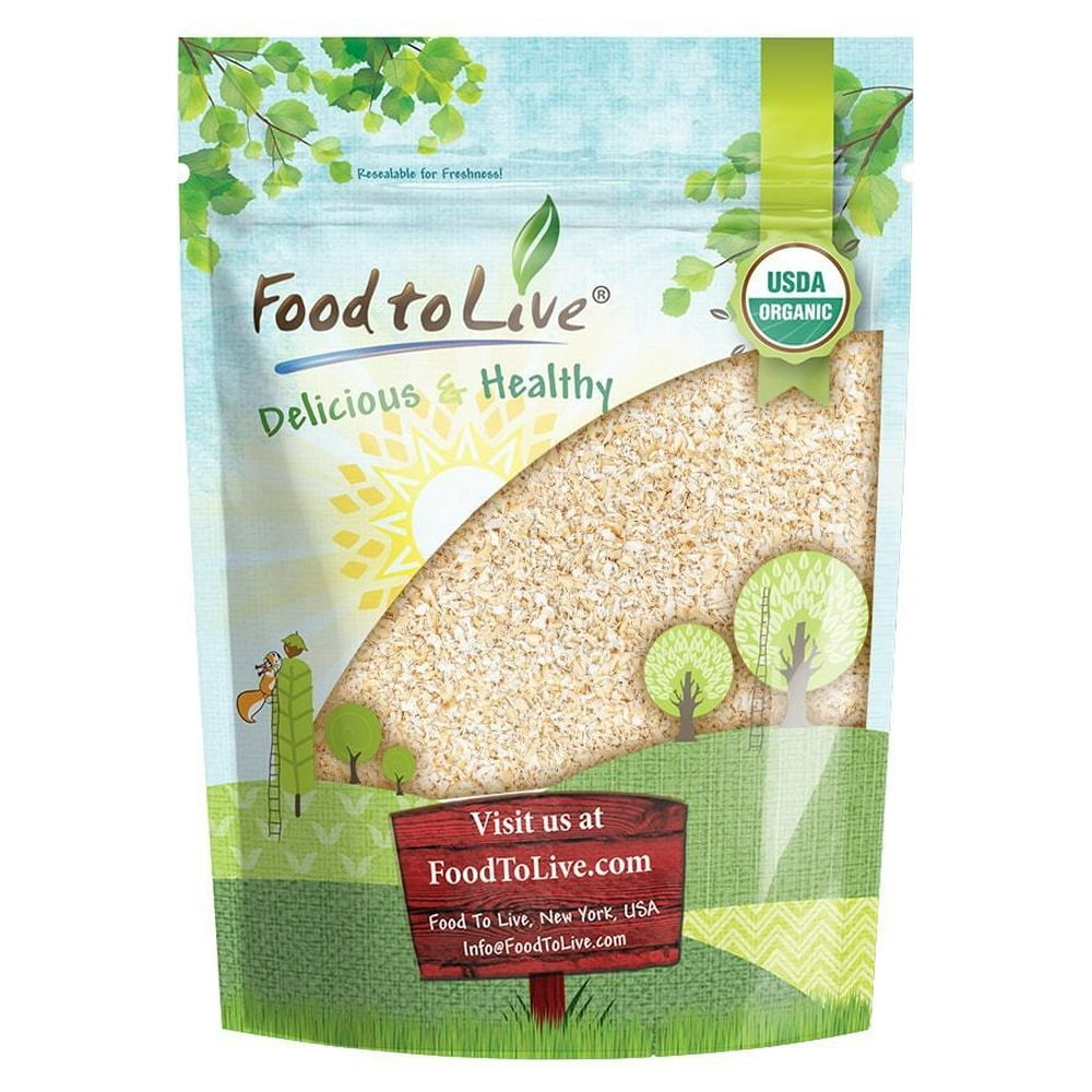 Organic Oat Bran. 1.5 Pounds NonGMO, Kosher, Raw, Vegan, Bulk, High Fiber Hot Cereal, Milled