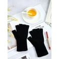 thumbnail image 5 of 4Pairs Fingerless Gloves for Women Half Finger Typing Gloves with Long Wrist Cuff Winter Knit Fingerless Mittens for Women, 5 of 5