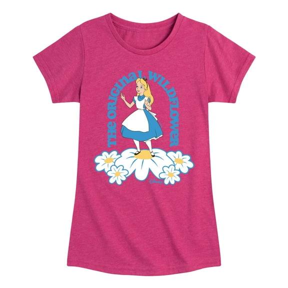 Disney - Alice In Wonderland - The Original Wildflower - Toddler & Youth Girls Short Sleeve Graphic T-Shirt