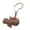 Coffee Color, variant on Modern Stacked Capybaras Charm Sturdy Leather Keychain For Personalization