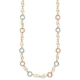 thumbnail image 2 of 14K Tri-Tone Gold Themed Necklace Chain Tri-color Circles 18 inch, 2 of 4