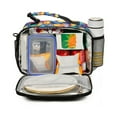 thumbnail image 2 of FORMRS Student Lunch Bag Insulated Reusable Cooler Box with Zipper Pockets, Vibrant Art Leaves Pattern, 2 of 9