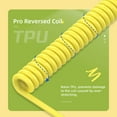 thumbnail image 6 of Mamba Snake Custom Coiled Keyboard Cable, 2.0M(0.66ft) USB-C to USB-A TPU Mechanical Keyboard Cable, Detachable Metal Aviator Double-Sleeved Wire for Gaming Keyboard(Yellow), 6 of 8