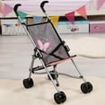 thumbnail image 4 of Bayer Design Grey Doll Umbrella Stroller - Dolls up to 18",  W/ Seat Belt & Double Wheels, Pretend Play, Kids 3+, 4 of 6