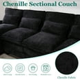 thumbnail image 4 of MOONMIS 106" U Shape Sectional Sofa Cloud Couch for Living Room, Upholstery Comfy Modular Sofas, 4 Seat Chenille U-Shaped Sleeper Sofa with Chaise Lounge, Ottoman & Pillows, 4 of 6