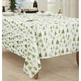 thumbnail image 4 of Fennco Styles Winter Forest Trees Christmas Tablecloth 65" W x 140" L - Green Festive Table Cover for Home, Dining Room, Holiday Décor, Banquets, Holiday and Special Events, 4 of 5