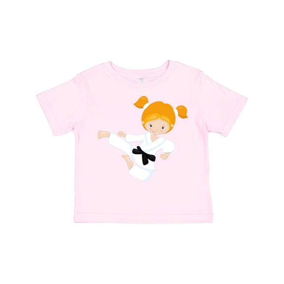 Inktastic Karate Girl, Cute Girl, Black Belt, Orange Hair Girls Toddler T-Shirt