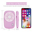 thumbnail image 2 of Ventilador de mano Mini ventilador Potente pequeño ventilador portátil personal Velocidad Ajustable USB s Niñas Mujer Oficina en el hogar Viajes al aire libre (Rosa) brillar Hogar, 2 of 5