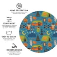 thumbnail image 3 of Vsdgher Animals In Camping Leather Coasters for Drinks, Durable Drink Coasters 4 Set for Tabletop Protection, Luxurious Home Décor and Housewarming Gift ( {designName})Round Shape, 3 of 6