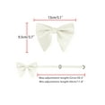 thumbnail image 3 of INSPIRE CHIC Men's Pre-tied Solid Color Satin Bowtie Adjustable Neck Bow Ties for Elegant Wedding One Size Cream White, 3 of 4