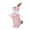 Pink~12, variant on Resin Rabbit Garden Ornament for Outdoor Decor, Hand-Crafted Sculpture for Courtyard or Patio, Realistic Design with Durable Finish, Size 20.6x12.5x8cm