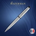 thumbnail image 2 of Waterman Expert Ballpoint Pen | Stainless Steel with Chrome Trim | Medium Nib with Blue Ink Refill | Gift Box, 2 of 7