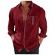 thumbnail image 1 of Camisa de manga larga con solapas y parches para hombre. Prendas de vestir informales para las vacaciones, ideales para combinar en otoño e invierno., 1 of 5
