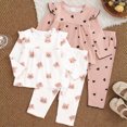 thumbnail image 2 of TOWED22 Little Girls Clothes 4Pcs Girls Outfits Pullover Graphic Graphic Pants Set Fall Winter Clothes Loungewear Set,9-12 M, 2 of 6
