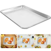 RENACLIPY Griddle Pan for Stove Top Aluminum Tray Silver 1Set Designed for Home Use and Roasting
