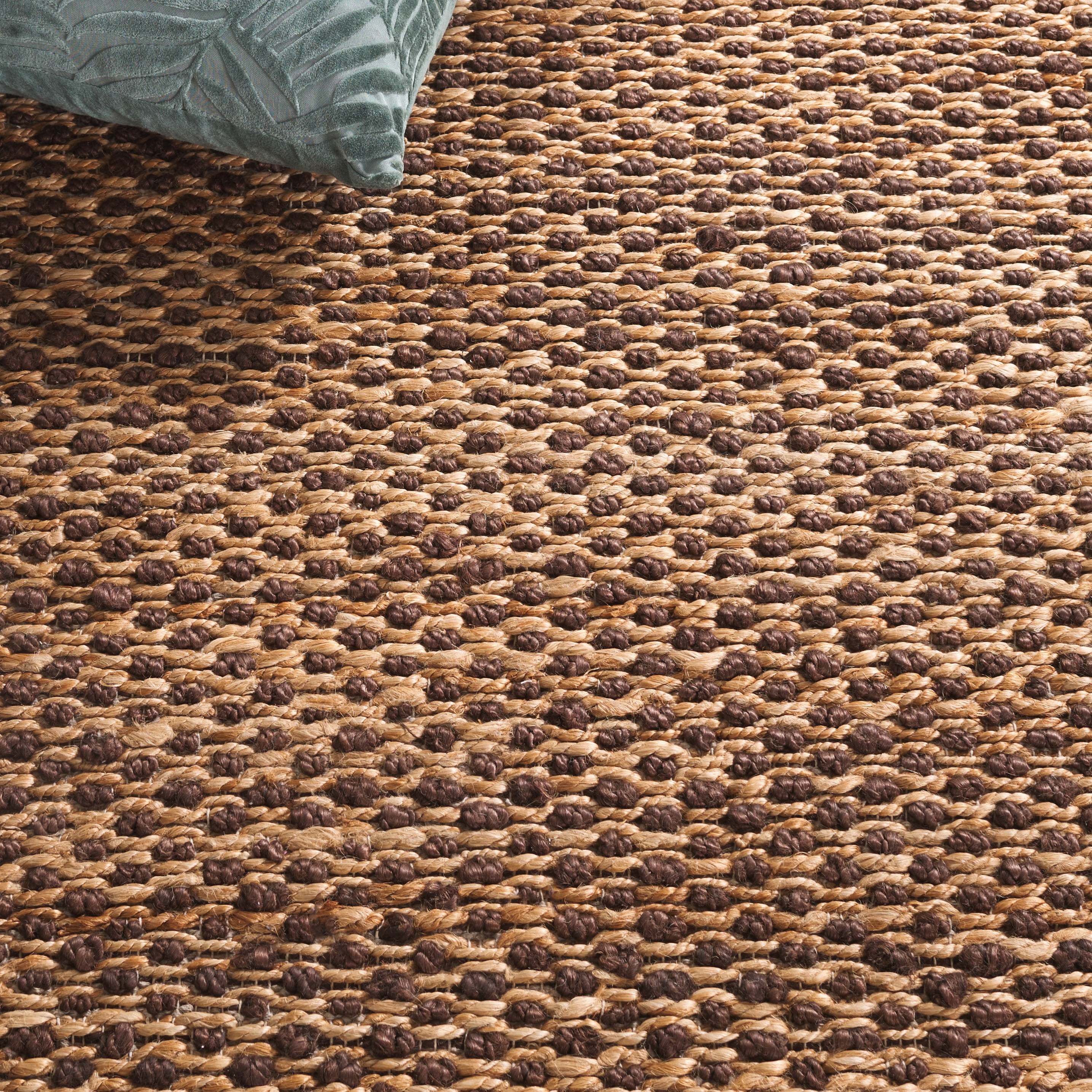 SAFAVIEH Natural Fiber Isador Abstract Area Rug, Natural/Dark Brown, 6' x 9'