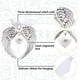 thumbnail image 3 of 2 adornos navideños conmemorativos de alas de ángel, regalo conmemorativo, colgante de árbol de corazón, decoraciones inspiradas en el hogar, fiesta interior con cinta de seda - ¡Demasiado hermoso!, 3 of 9