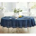 thumbnail image 5 of Newbridge Provence Lattice Cutwork Solid Color Textured Fabric Placemats, Set of 4 Placemats, Denim Blue, 5 of 9
