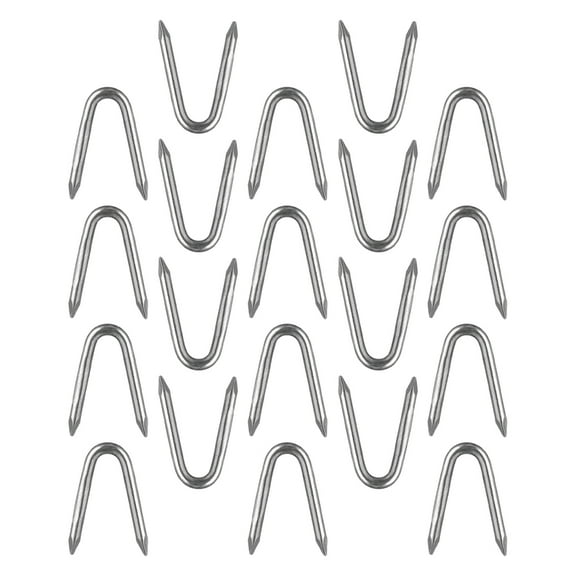 TEHAUX Effortless Installation Steel U Shape Fence Staples for Wire Mesh and Post Anchoring