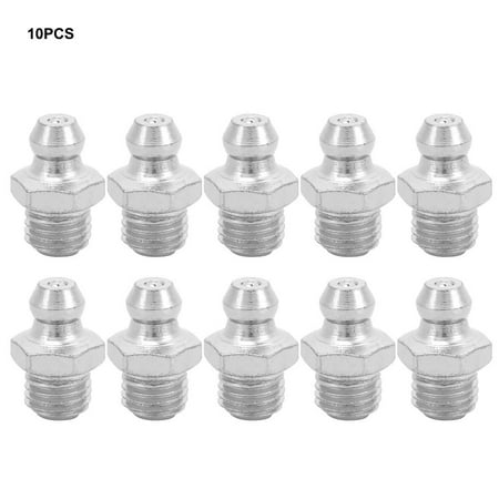 

Tebru 10PCS Metal Replacement Grease Tip Nozzle Fitting Nipple Grease Gun Lubrication Accessories Grease Gun Nipple