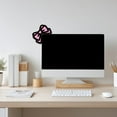 thumbnail image 4 of Bow Shape Wooden Desk Corner Decor 2D Wall Decoration Adhesive Computer Desk Corner Cover Desktop Ornament Decortabletop Decoration,Desk Accessory,Resin Ornament,Ceramic Ornament,Metal Figurine,Acryl, 4 of 7