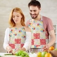 thumbnail image 3 of Pioneer Flower Floral Print Pattern Apron for Women and Men, Cotton Linen Waterproof with Pockets, Adjustable, 33x27 Inch for Kitchen, Gardening, BBQ, Salon, 3 of 6