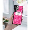 thumbnail image 5 of WIRESTER Shockproof Soft Rubber Cover Case for Samsung Galaxy S25 Ultra 6.8" 2025, Hot Pink Composition Book, 5 of 5