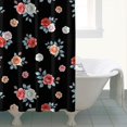 thumbnail image 4 of Pioneer Flower Floral Print Pattern Shower Curtain 84"x72", Bathroom Decorative Shower Curtain Set with 12 Hooks, Waterproof Washable, 4 of 6