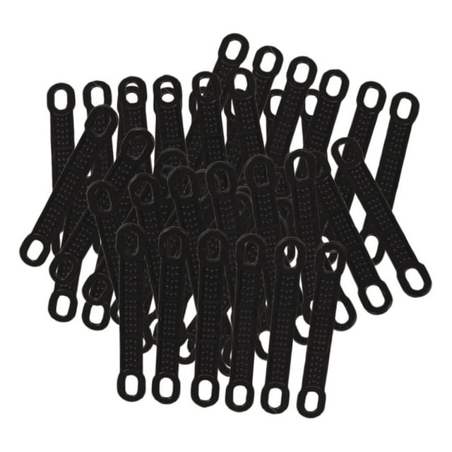- de 50 Perchas Antideslizantes Elásticas para Colgar Ropa, tirarere de Hombro - Negro l, Individual