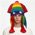 thumbnail image 2 of lcziwo Woman Plush Squid Halloween Hat Solid Color Masquerade Cosplay Party Funny Caps, 2 of 7