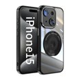 thumbnail image 6 of Allytechgroup iPhone 15 Case with Tempered Glass Lens Protector, Ring Holder Kickstand Shockproof Drop Protection Scratch Resistant Anti-Yellow Clear Back Case Cover for Apple iPhone 15, Black, 6 of 9