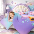 thumbnail image 4 of Manfei Magical Axolotl 7-Piece Twin Bedding,Ocean Amphibian Print Bedding Comforter Set,Pink Reversible, 4 of 7
