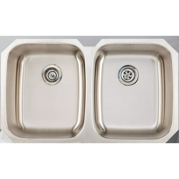 American Imaginations 38.625-in. W CSA Approved Stainless Steel Kitchen Sink With 2 Bowl And 18 Gauge AI-27709