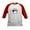 Red/White, variant on - Kiwi American Flag Hearts Baseball Jersey - Kids Cotton Baseball Jersey, 3/4 Sleeve Shirt