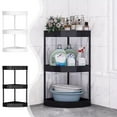 thumbnail image 7 of Bathroom Corner Shelf, toilet Storage Organizer, Floor Standing Tripod Shelving Unit for Bathroom and Kitchen, Plastic and Stainless Steel, 22.05x14.17 Inches, 7 of 7