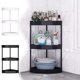 thumbnail image 1 of Lekihaqq Household Toilet Corner Storage Shelf, Bathroom Floor Stand Organizer With Removable Rollers & Guardrail, Plastic And Stainless Steel, Black White For Kitchen Crevice Use, 1 of 7