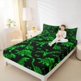 thumbnail image 4 of Homewish Wild Dinosaur Full Size Sheets,Safari Dino Bed Sheets,Green Black Sheet Sets For Boys Kids,Super Cozy Room Decor,4 Pieces, 4 of 7