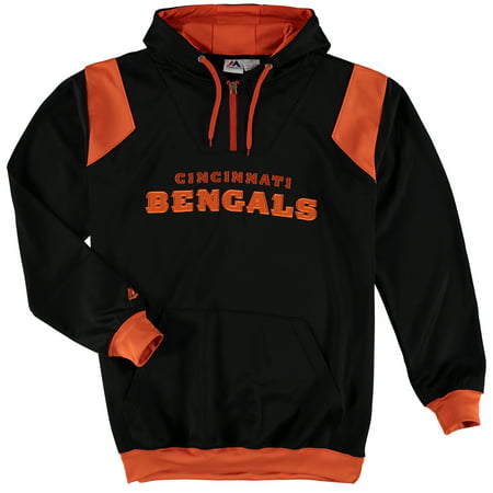 Cincinnati Bengals Majestic Big & Tall 1/4-Zip Pullover Hoodie - (Best Selling Bengals Jersey)