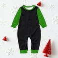 thumbnail image 1 of Pijamas familiares a juego de moda navideña de color liso, estilo europeo, para padres e hijos, monos de poliéster para bebés., 1 of 3