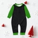 thumbnail image 1 of Pijamas familiares a juego de moda navideña de color liso, estilo europeo, para padres e hijos, monos de poliéster para bebés., 1 of 3