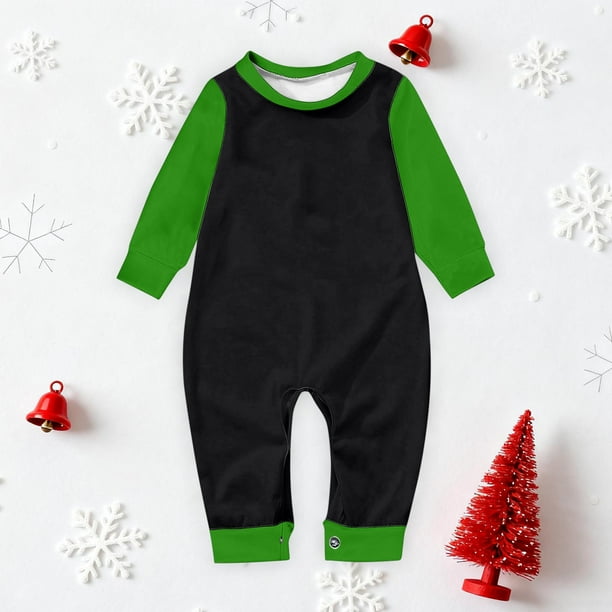Pijamas familiares a juego de moda navideña de color liso, estilo europeo, para padres e hijos, monos de poliéster para bebés.
