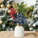thumbnail image 4 of Red Velvet Christmas Flowers With Green Ice Crystal Artificial Flowers DIY Accessories For Christmas Tree Decorations, 4 of 6