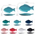 thumbnail image 3 of 1PC Ceramic Tableware Creative Plate Fish Shaped Dish Storage Fish Pan for Restaurant Home Dinner (11inch, Pink), 3 of 9