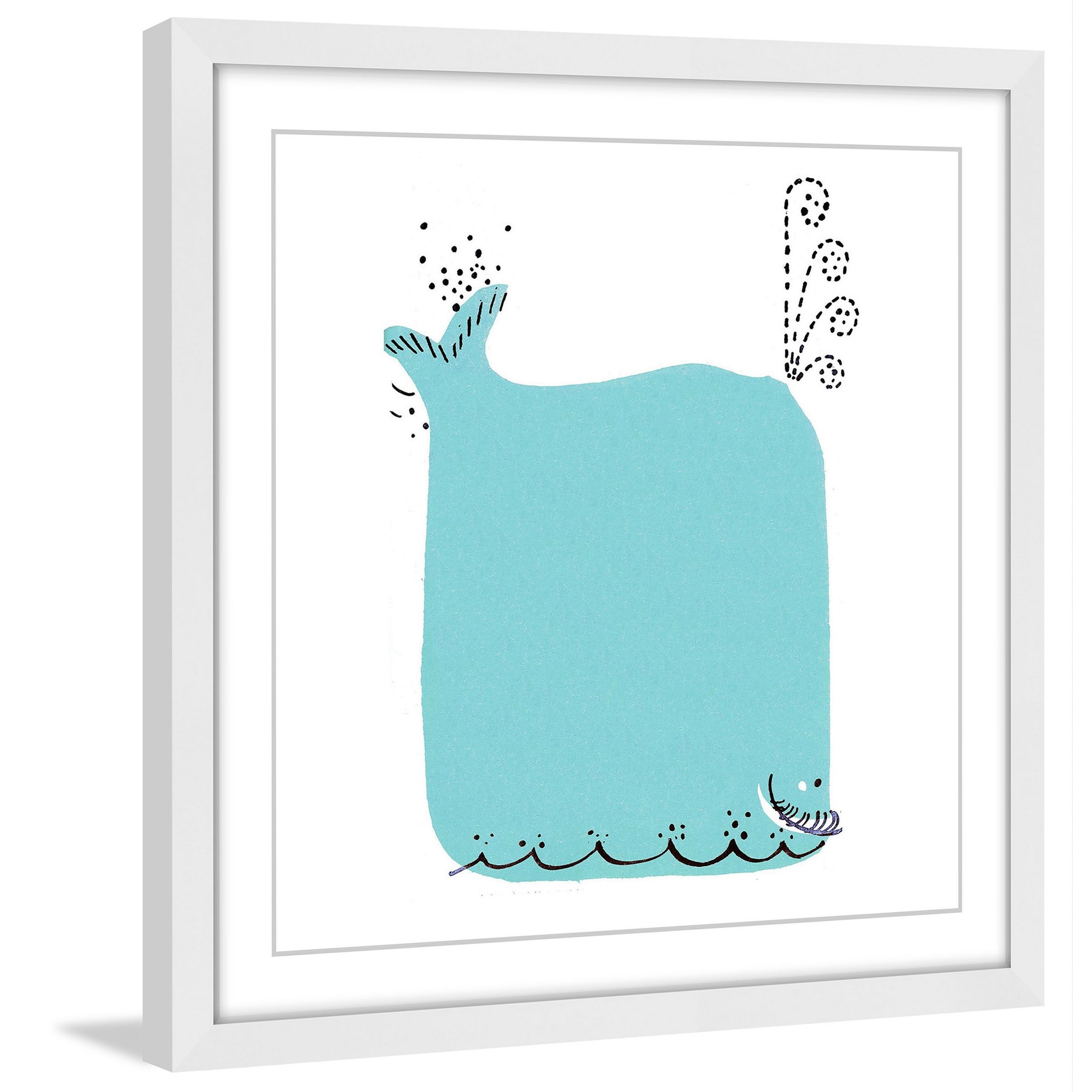 "Blue Whale" Framed Painting Print