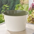 thumbnail image 3 of Better Homes & Gardens Galvanized 2-Tone Round Tub - Green, 3 of 7