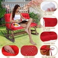 thumbnail image 3 of swing Porch Swing Cushions,Swing Replacement Cushions,Waterproof Porch Swing Cushion 2-3 Seater, 40"*55", Red, 3 of 7